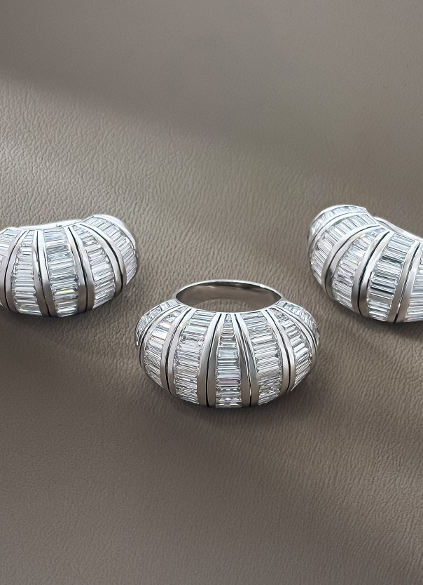 Linear New Set Ring Earring