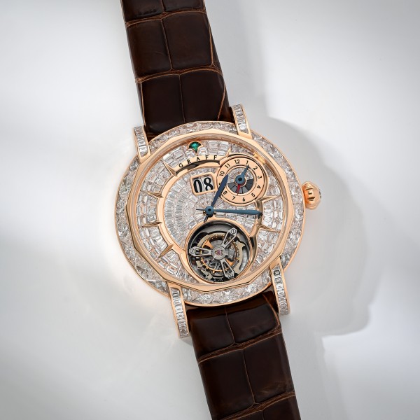 GRAFF Master Grand Date Dual Time Tourbillon MGUGMT43PGDF Limited 50 Pieces