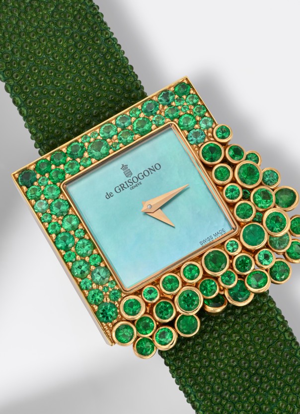 DE GRISOGONO SUGAR with Emeralds Bezel